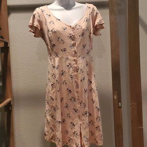 Torrid Baby Pink Floral Dress 3X